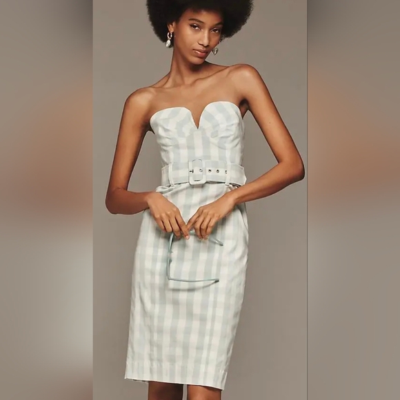 Maeve Dresses & Skirts - Anthropologie Maeve Strapless Sweetheart Vintage Style Fitted Midi Dress